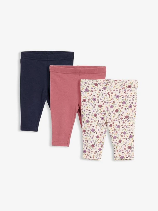 Zdjęcie produktu Legginsy z czystej bawełny organicznej (3 szt.) BonPrix niebieski