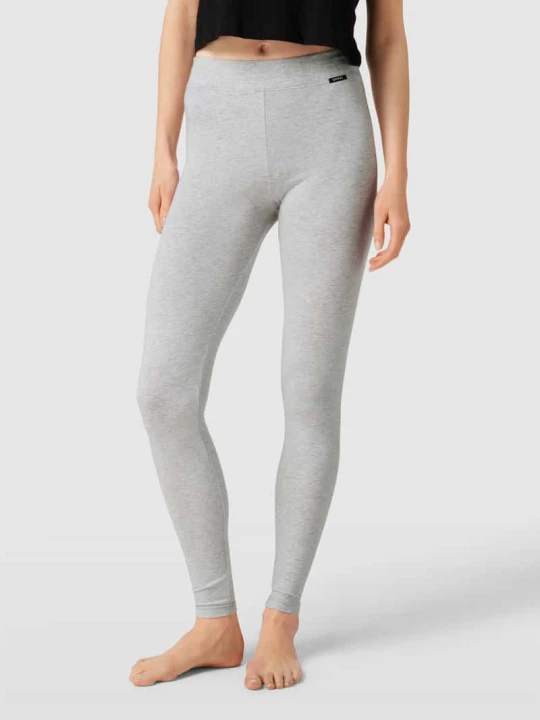 Zdjęcie produktu Legginsy z detalem z logo SKINY Jasnoszary melanż
