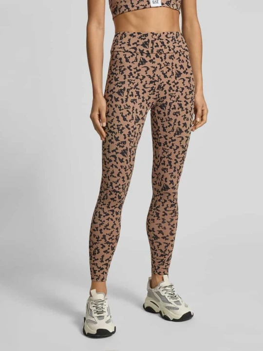 Zdjęcie produktu Legginsy z elastycznym pasem EA7 Emporio Armani Beżowy