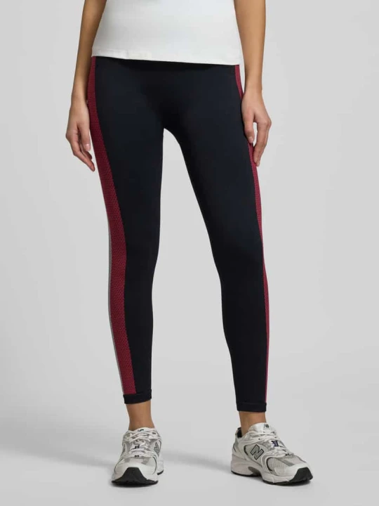 Zdjęcie produktu Legginsy z lampasami model ‘SEAMLESS’ Tommy Hilfiger Granatowy