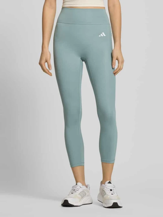 Zdjęcie produktu Legginsy z logo i elastycznym pasem Adidas Miętowy