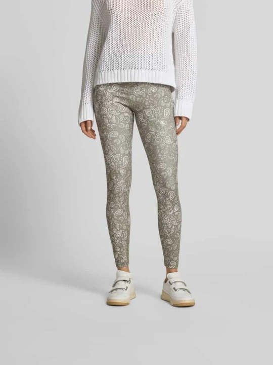 Zdjęcie produktu Legginsy z nadrukiem paisley na całej powierzchni Juvia Oliwkowy