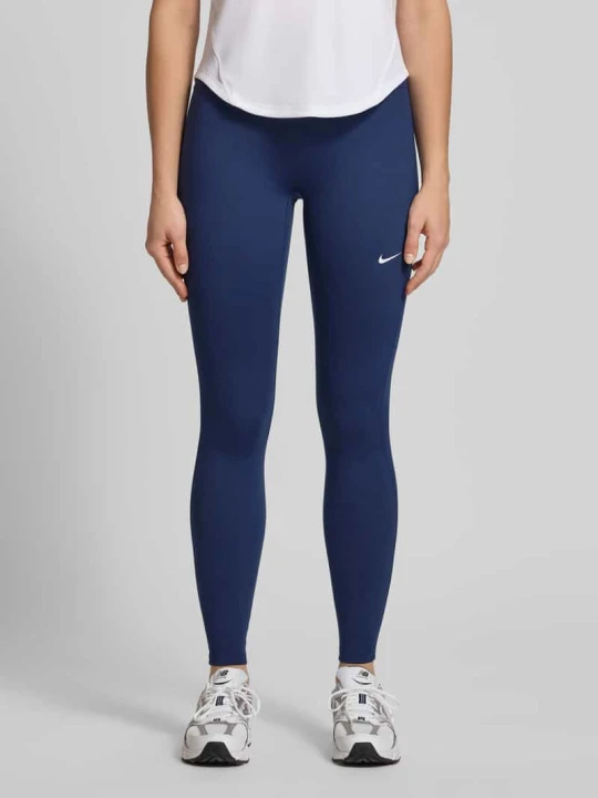 Zdjęcie produktu Legginsy z nadrukiem z logo model 'One' Nike Ciemnoniebieski