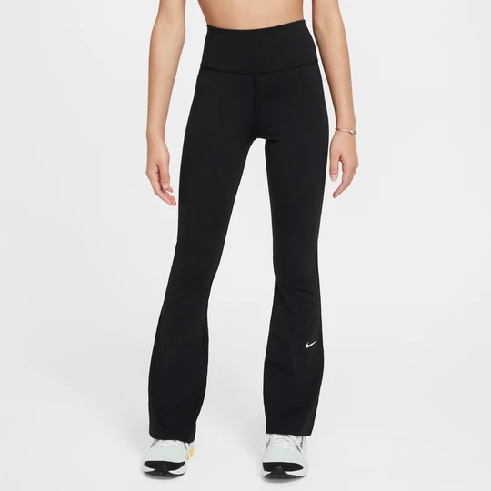 Zdjęcie produktu Legginsy z rozszerzanymi nogawkami dla dziewcząt Nike One Dri-FIT - Czerń