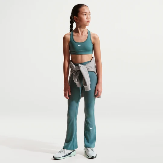Zdjęcie produktu Legginsy z rozszerzanymi nogawkami dla dziewcząt Nike One Dri-FIT - Szary