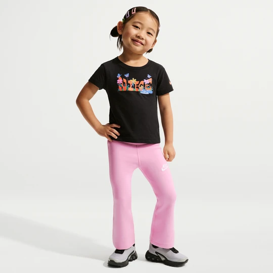 Zdjęcie produktu Legginsy z rozszerzanymi nogawkami dla maluchów Dri-FIT Nike - Różowy