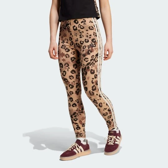 Zdjęcie produktu Legginsy z wysokim stanem Animal Print 3-Stripes Adidas