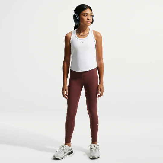 Zdjęcie produktu Legginsy z wysokim stanem dla dużych dzieci (dziewcząt) Dri-FIT Nike One - Fiolet