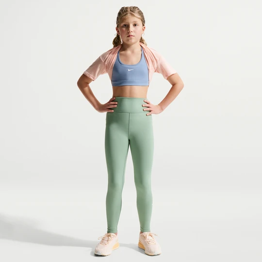 Zdjęcie produktu Legginsy z wysokim stanem dla dużych dzieci (dziewcząt) Dri-FIT Nike One - Zieleń