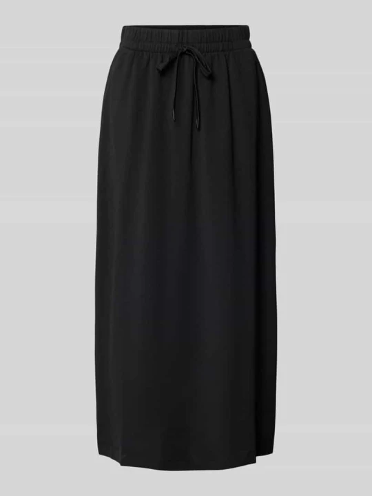 Zdjęcie produktu Lejąca spódnica midi z mieszanka lyocellu model 'PERLE' Weekend Max Mara Czarny