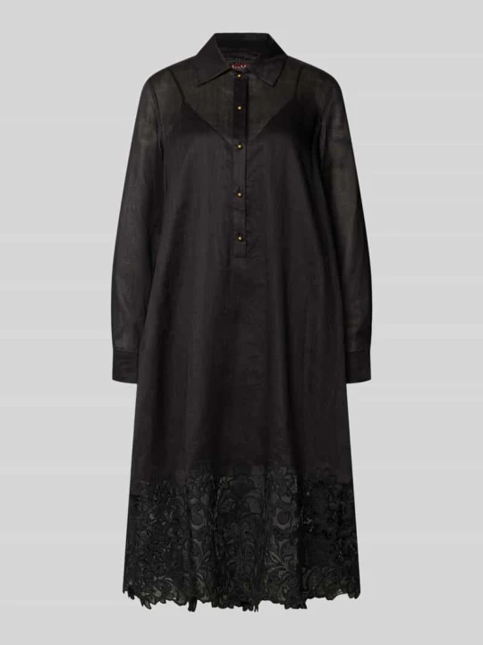 Zdjęcie produktu Lejąca sukienka casualowa z halką pod sukienkę model 'MELA' Max Mara Czarny