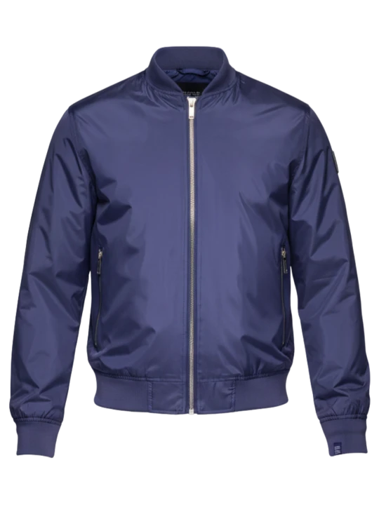Zdjęcie produktu Lekka bomberka męska ze ściągaczami – granatowa V4 - Rozmiar: M Ombre Clothing
