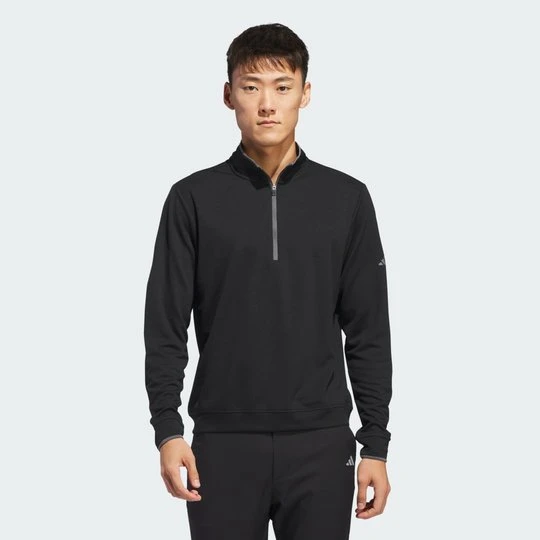 Zdjęcie produktu Lekka koszulka z suwakiem do połowy długości Adidas czarny