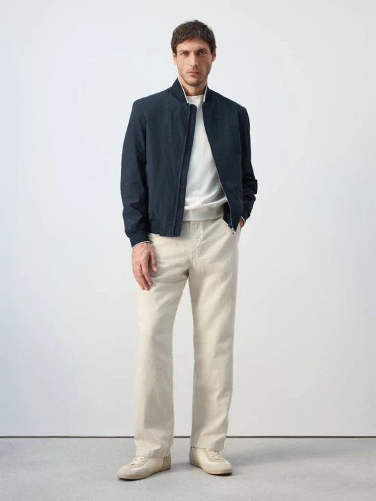 Zdjęcie produktu Lekka kurtka bomber water-repellent granatowy - Mężczyzna - MANGO MAN