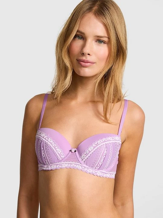 Zdjęcie produktu PINK Lekka usztywniana balkonetka Wink Victoria's Secret Fioletowy