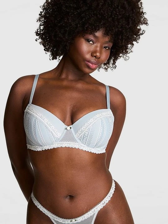 Zdjęcie produktu PINK Lekka usztywniana balkonetka Wink Victoria's Secret Niebieski