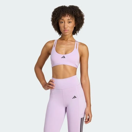 Zdjęcie produktu Lekki biustonosz treningowy Aeroimpact Luxe Adidas Powder Plum