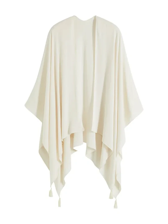 Zdjęcie produktu Lekkie letnie poncho BonPrix biały