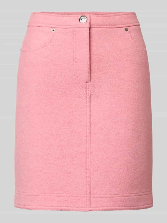 Zdjęcie produktu Lekko rozkloszowana spódnica mini z czystej wełny Marc Cain Mocnoróżowy