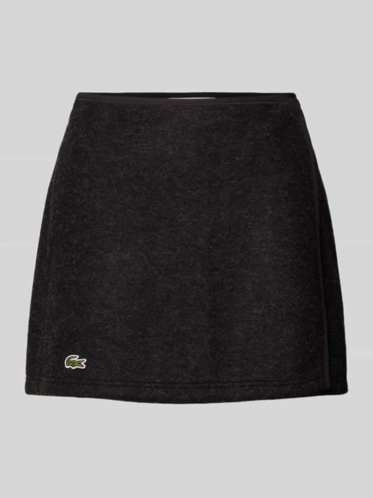 Zdjęcie produktu Lekko rozkloszowana spódnica mini z dodatkiem wełny Lacoste Antracytowy