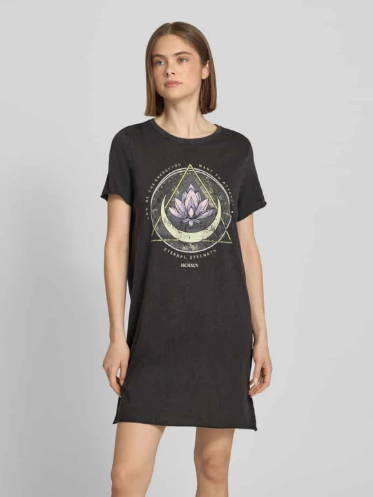 Zdjęcie produktu Lekko rozkloszowana sukienka casual z czystej bawełny model 'LUCY' Only Czarny