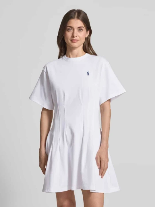 Zdjęcie produktu Lekko rozkloszowana sukienka dresowa z czystej bawełny Polo Ralph Lauren Biały