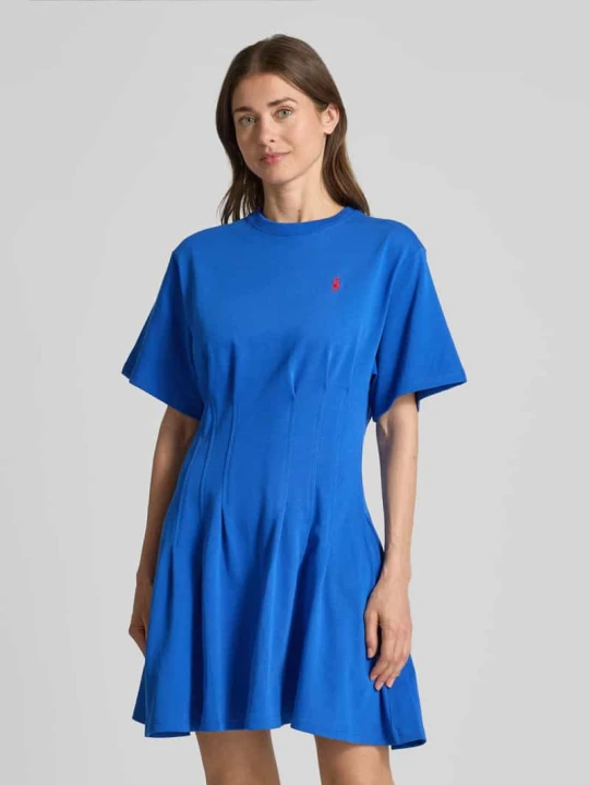 Zdjęcie produktu Lekko rozkloszowana sukienka dresowa z czystej bawełny Polo Ralph Lauren Królewski niebieski