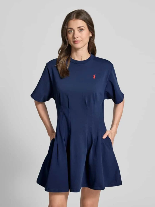 Zdjęcie produktu Lekko rozkloszowana sukienka dresowa z czystej bawełny Polo Ralph Lauren Granatowy