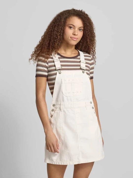 Zdjęcie produktu Lekko rozkloszowana sukienka dżinsowa z czystej bawełny Tommy Jeans Biały