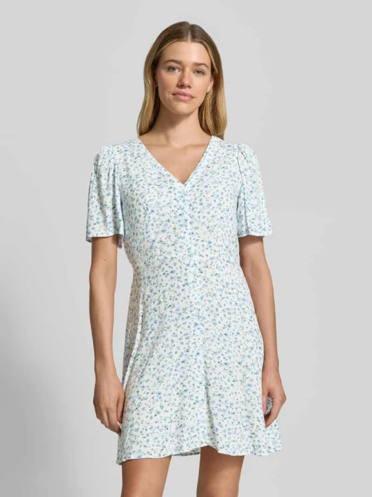 Zdjęcie produktu Lekko rozkloszowana sukienka mini z czystej wiskozy model 'ALBA' Vero Moda Jasnoniebieski