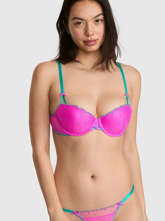 Zdjęcie produktu Lekko usztywniany biustonosz balkonetka PINK Wink Victoria's Secret