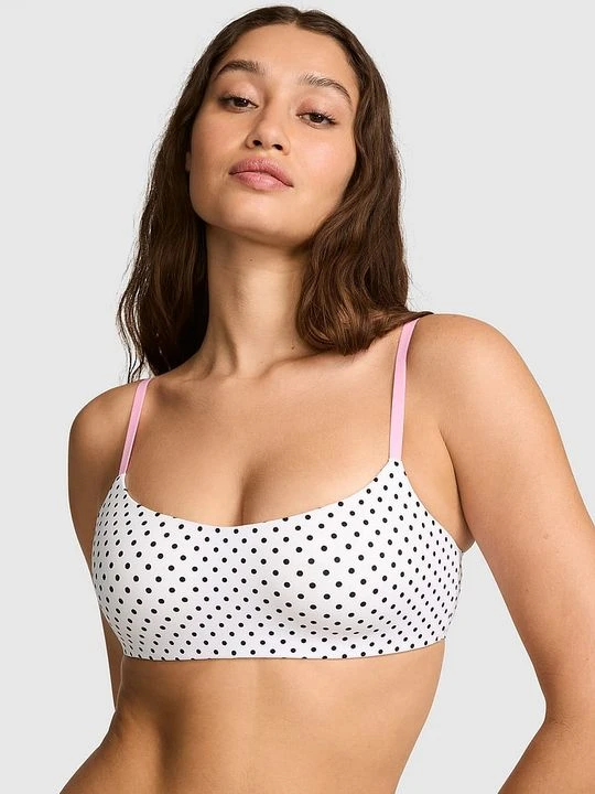 Zdjęcie produktu Lekko usztywniany biustonosz bez fiszbin Marshmallow Victoria's Secret Z nadrukiem