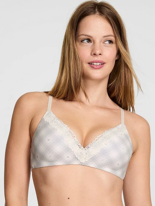 Zdjęcie produktu Lekko usztywniany biustonosz bez fiszbin Wear Everywhere Victoria's Secret Z nadrukiem