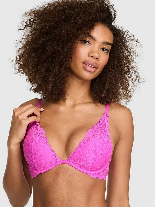 Zdjęcie produktu Lekko usztywniany biustonosz plunge PINK Wink Victoria's Secret