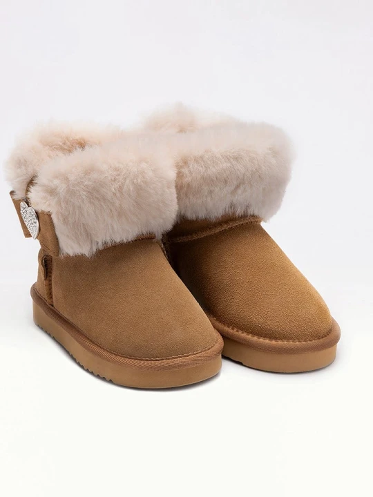Zdjęcie produktu Lelli Kelly Skórzane botki zimowe "Zoey" w kolorze jasnobrązowym rozmiar: 29