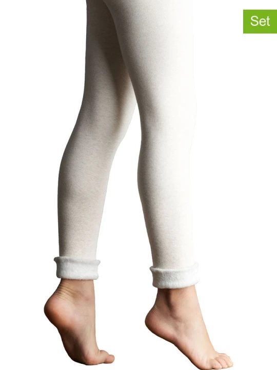 Zdjęcie produktu Lemon socks Legginsy w kolorze kremowym rozmiar: S