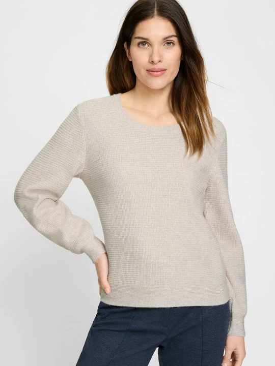 Zdjęcie produktu LENZING™ ECOVERO™ Beżowy sweter damski Henny – Neo Comfort Olsen
