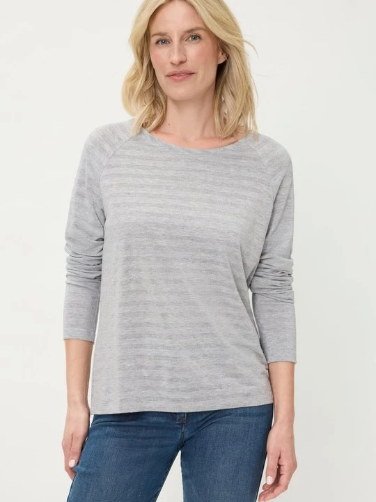 Zdjęcie produktu LENZING™ ECOVERO™ Szara bluzka damska Hannah – Soft Vibes Olsen