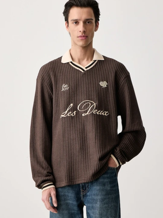 Zdjęcie produktu Les Deux bluza męska z bawełną brązowy