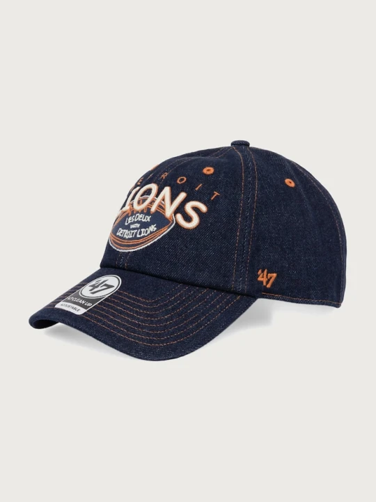 Zdjęcie produktu Les Deux czapka bejsbolówka męska jeansowa x Detroit Lions granatowy