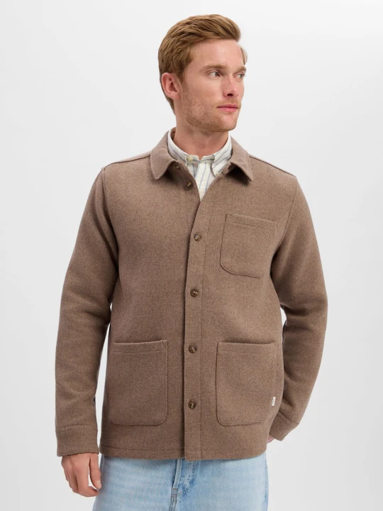 Zdjęcie produktu Les Deux koszula typu overshirt z domieszką wełny Mężczyźni brązowy