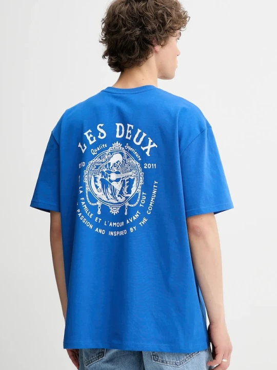 Zdjęcie produktu Les Deux t-shirt bawełniany niebieski