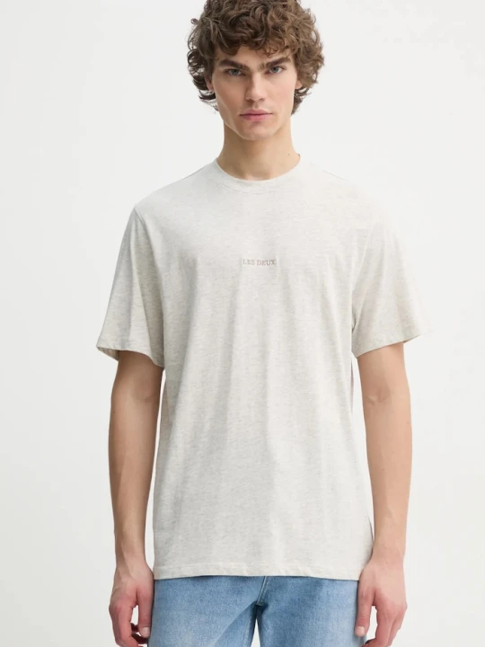 Zdjęcie produktu Les Deux t-shirt bawełniany szary