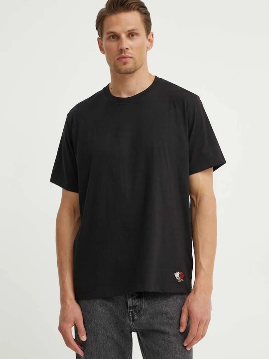 Zdjęcie produktu Les Deux t-shirt bawełniany czarny