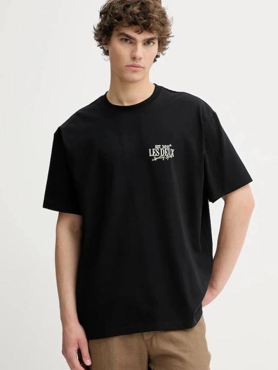 Zdjęcie produktu Les Deux t-shirt bawełniany Allen czarny