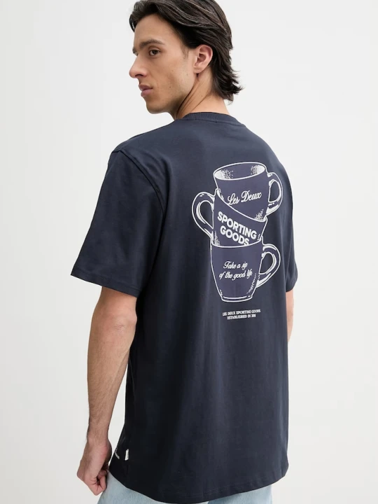Zdjęcie produktu Les Deux t-shirt bawełniany Ben granatowy