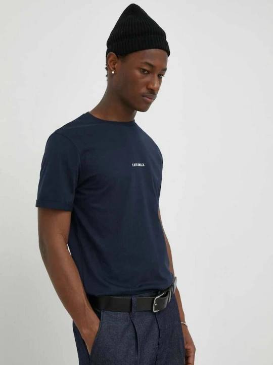 Zdjęcie produktu Les Deux t-shirt bawełniany Lens granatowy