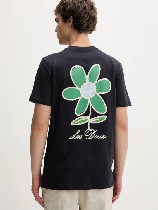 Zdjęcie produktu Les Deux T-shirt męski bawełniany granatowy