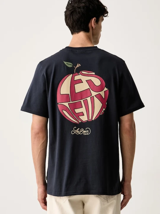 Zdjęcie produktu Les Deux T-shirt męski bawełniany Orchard granatowy