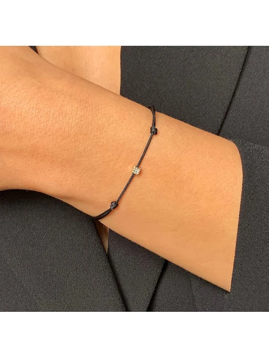 Zdjęcie produktu Les Petites Précieuses Bransoletka z diamentami rozmiar: onesize czarny